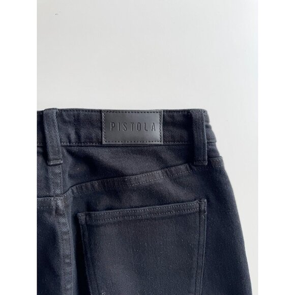 PISTOLA Teaghan Black Stretch High Rise Vented Cigarette Jeans, Size 27 - Picture 10 of 15